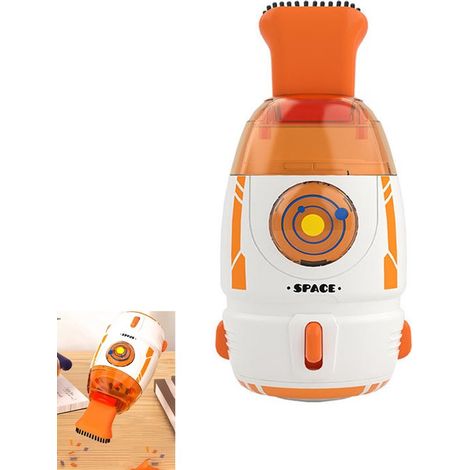Mini aspirateur de bureau, puissance d'aspiration de 600 Pa - capacité de 55 ml - orange (1/5)