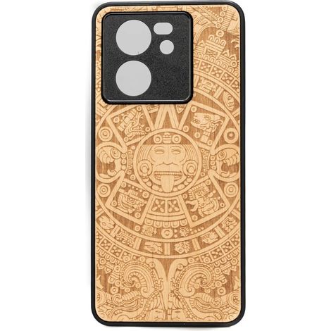Bewood Holzhülle für Xiaomi 13T / 13T Pro AZTEC CALENDAR ANIEGRE (1/2)