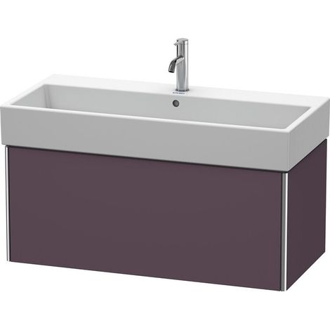Meuble sous-vasque XSQUARE 397x984x460mm Satin aubergine