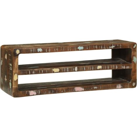 Meuble TV  Banc TV  Armoire TV 100 x 32 x 36 cm Bois massif de récupération