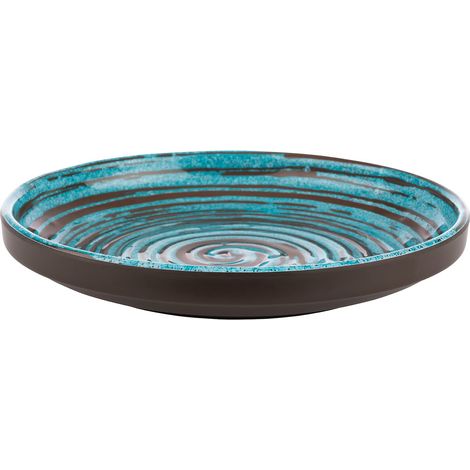 Assiette en mélamine CANCUN/Assiette de service pour de nombreux plats 18 x 18 x 3 cm (1/2)