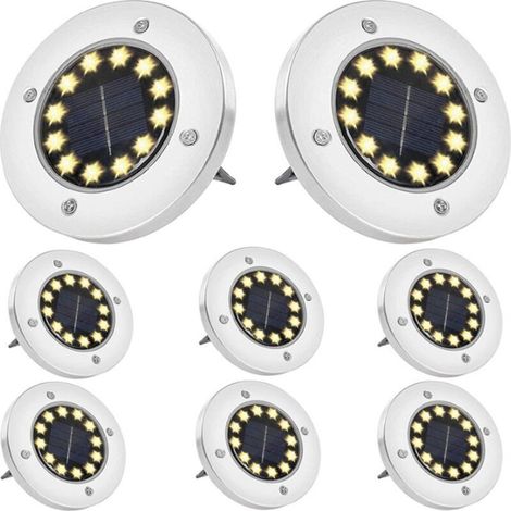 Lampes solaires de jardin extérieur 12 LED Lampes solaires de jardin extérieures Lampes solaires étanches Jardin extérieur Patio Allée Pelouse. (1/3)