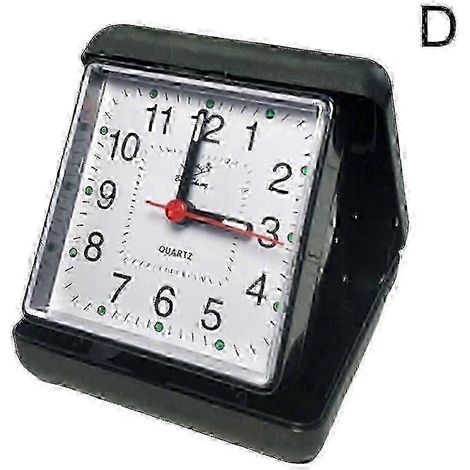 Réveil silencieux portable, sans tic-tac, réveil de chevet compact, noir, version AJ 0115