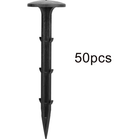 50 pièces de piquets solides pour tente, auvent et camping, en plastique durable (11 cm) (1/5)