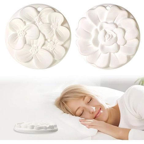 Diffusore di oli essenziali in gesso，2 pezzi con pietra diffusore per oli essenziali，diffusore di profumo per soggiorno (1/5)