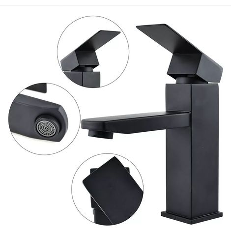 Universal-Wasserhahn für Warm- und Kaltwasser (1/2 Zoll) aus Edelstahl 304 für Waschbecken, Badezimmer und Zuhause (1/5)