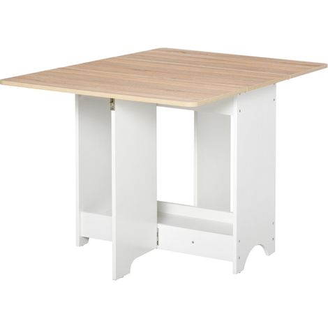 Foldable Dining Table Drop-Leaf Folding Desk Side Console with Storage Shelf for Kitchen,Dining Room (1/5)