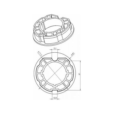 Adaptateur ogive inclinée 80mm CAME 001YK5139