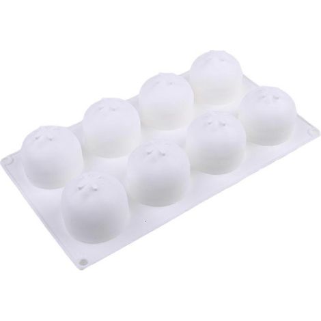 Kuchenformen, 8 Mulden, Antihaft-Muffinform, Backform mit Schnellverschluss, orangenförmig (1/5)