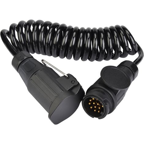 Adaptateur Connecteur Prise Remorque 13 Broches Câble à Ressort pour Remorque Caravane (1/5)