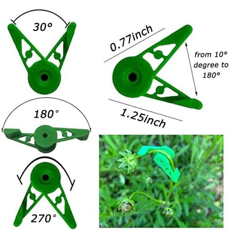 40 Pièces 360 Cintreuse de Plantes Clips Réglable Plante Cintreuse Clips de Cintrage de Plantes À 360 degrés Cintreuse de Branches de Plantes Outil de Pliage Réglable pour Entraînement À Faible Stress