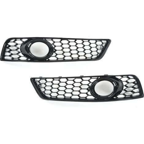 – Caches de calandre antibrouillard avant noir brillant – Remplacement gauche droite pour A3 8P 2009-2013 – Plastique ABS durable - 8P0807682D-Crezuo
