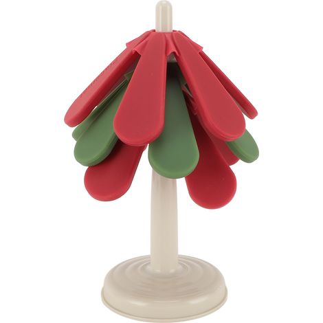 Tapis isolant pliable en forme d'arbre, en Silicone, Anti-brûlure, résistant à la chaleur, sous-verres pour théière, casseroles, bol, Base ronde (1/5)