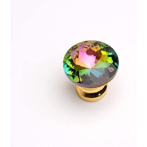 Poignées en cristal à motif diamant, boutons de meubles (1/5)