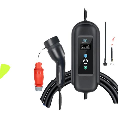 Tragbares EV-Ladegerät, Zeitverzögerungsfunktion, einstellbare Stromoptionen, Mit 2 Adaptern, TYPE2-a (1/2)