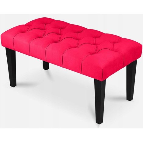 Banquette, bout de lit rouge 80x40x40 cm