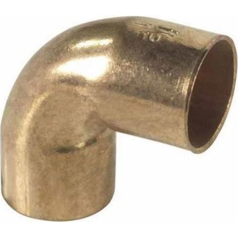 Coude Double - Cuivre - 15 mm - 90 Degres - Raccord Hydraulique - 1 Unite