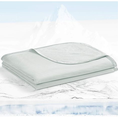 Couverture Rafraichissante Été Arc-Chill 3.0 Japonais Fibre Froid Couverture de Refroidissement Q-Max 0.5 Couverture Ete Légère Plaid Bambou pour Lit Canapé Voyage,200x220cm,Gris (1/5)