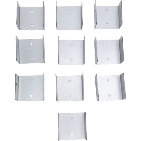 Clips de fixation en forme de U pour poteaux en bois, 10 unités, acier galvanisé, antivol, résistants aux vibrations, pinces pour panneaux de clôture pour poteaux en bois et en béton de 35 mm/1,38 pou (1/5)