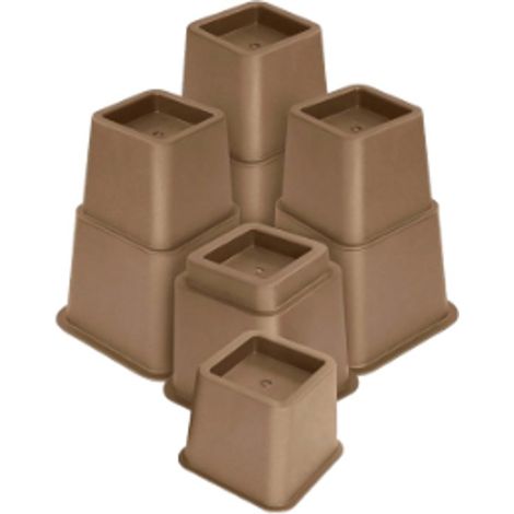 Set de rehausseurs de meubles – 8/13/21 cm – 600 kg – Marron élégant – Lit, table, canapé (1/5)