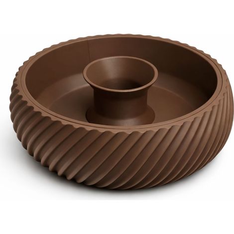 Bol à goûter 2 en 1 marron avec compartiment pour noix (1/3)