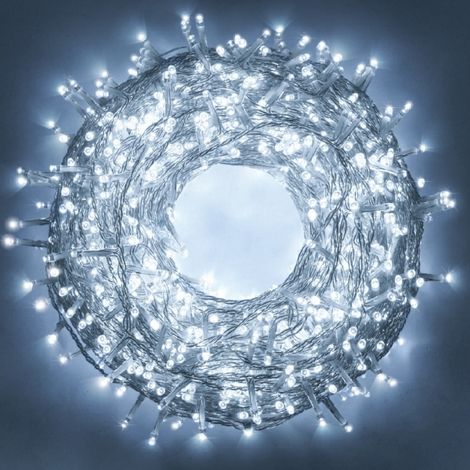 Catena Luminosa di Natale a 500 LED con 8 giochi di Luce per uso Interno/Esterno (Luce Bianca) (1/3)