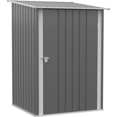Cabane de rangement en acier robuste, dimensions 100 x 103 x 160 cm, finition grise, idéale pour protéger et organiser les outils et équipements de jardin