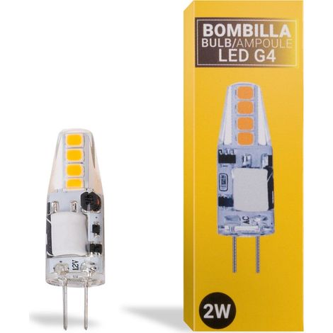 Bombilla LED G4 Bi-pin Siliconada 12V AC/DC - 2W - Blanco
