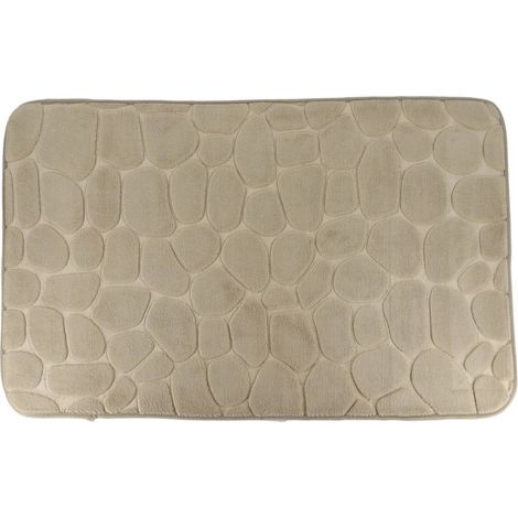 Alfombra de memoria de microfibra 50x80cm - taupe - Tendance