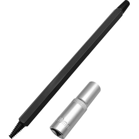 (48MM) Outil de Démontage de Bougie d'Allumage, Taraud Universel à Double Extrémité Inversé, avec Douille M10, Extracteur de Fil à Dents Inversées (1/5)