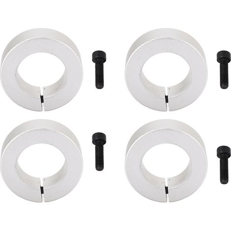 4Pcs collier de fixation d'arbre fendu 1 pouce alésage aluminium alliage vis serrage kit 25mm (1/5)