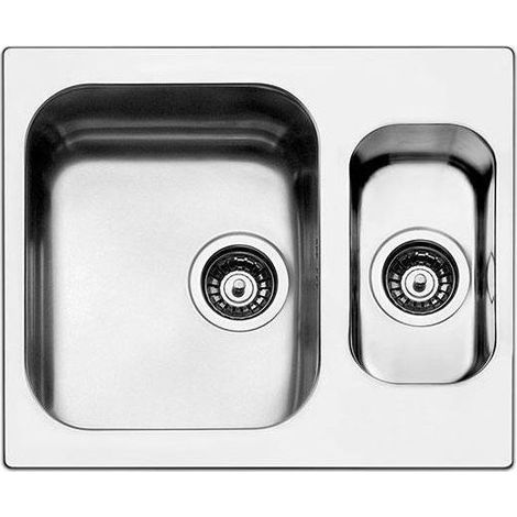Apell TO3415IBC Serie Torino Lavello Acciaio Spazzolato da Incasso 1 Vasca + 1-2  58x50cm