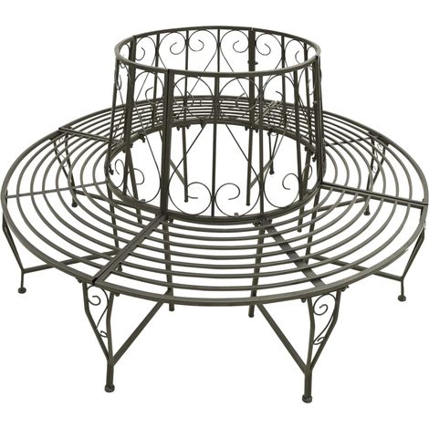 Maison Exclusive - Baumbänke 1-Sitzanzahl Ø 160 x 89 cm Stahl