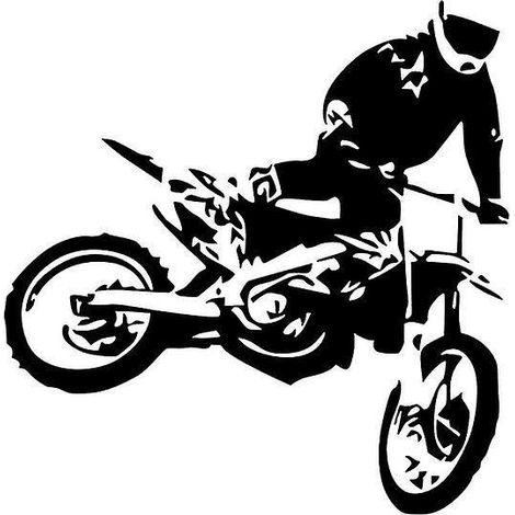 1 Stück Offroad-Motorradrennfahrer-Aufkleber