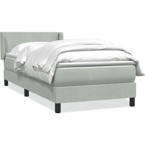 Maison Exclusive - Boxspringbett mit Matratze Hellgrau 80x220 cm