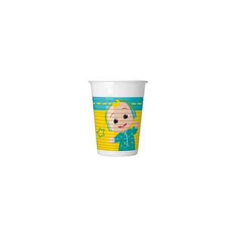 Bicchieri di plastica Cocomelon, 200 ml, 8 pezzi.