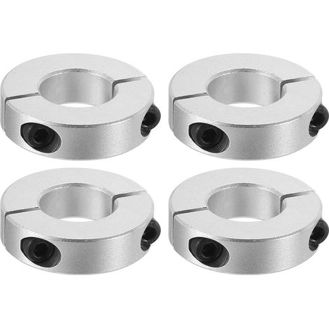 Pince de serrage à alésage 22 mm - Double division 45 mm de diamètre extérieur - Épaisseur 12 mm - Lot de 4 pinces de serrage en alliage d'aluminium avec fixation par vis pour machines industrielles - (1/5)