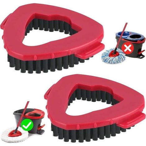 Têtes de brosse de rechange pour balai essoreur à simple rainure O Cedar EasyWrin, base de rechange pour balai essoreur, brosse de nettoyage pour sols, brosse de nettoyage rigide pour carrelage mural (1/4)