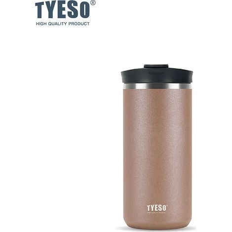 Mug de voyage (marron, 600 ml), cafetière portable à infusion à froid en acier inoxydable 304, double isolation. (1/2)