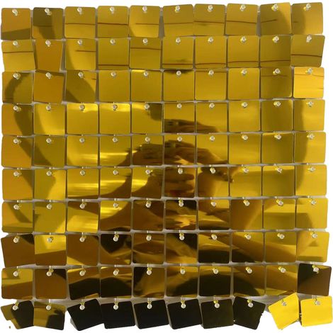 Panneaux muraux scintillants carrés de 11.8 X pouces, paillettes brillantes, semi-transparentes, pour décor de fond de scène de mariage, d'anniversaire (1/5)