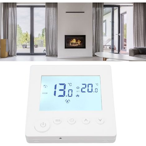 Thermostat intelligent LCD haute puissance, économe en énergie et programmable, 90-240 V CA, 3 A, pour chauffe-eau/chaudières (1/5)