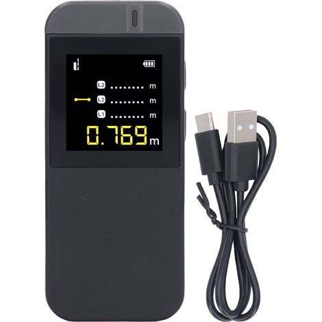 Digitaler Laser-Entfernungsmesser 0,05–40 m, hintergrundbeleuchtetes LCD-Display, integrierter Neigungssensor, hochpräzise Distanzmessung (1/5)