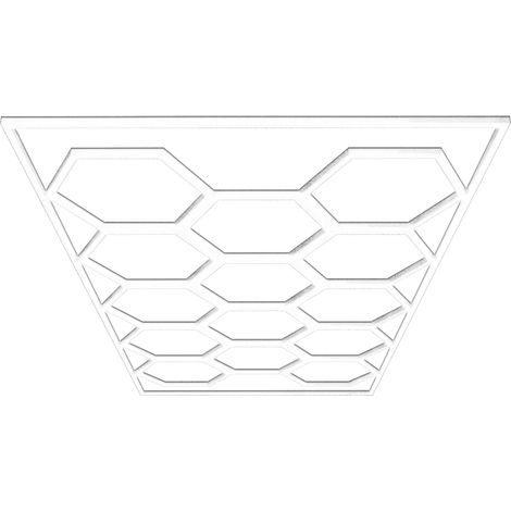 Barberpub Hexagon LED Garage Light, 3 einstellbare Helligkeitsstufen, 68970LM 6500K Hexagon LED Beleuchtung für Werkstatt, Friseursalon, 14 Grid, LP004/dimmbar, Aluminiumrahmen (1/5)