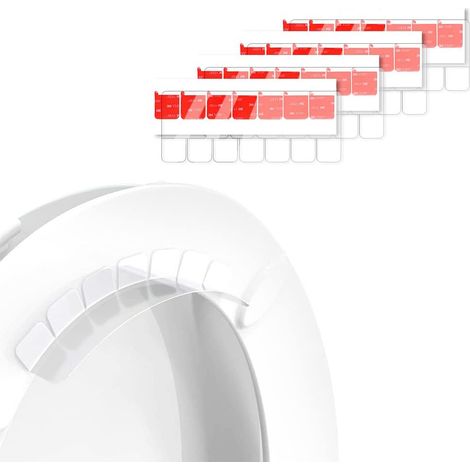 Lot de 2 protections anti-pipi pour siège de toilette, déflecteur d'urine empêchant les déversements d'urine, pour toilettes rondes et ovales (1/5)