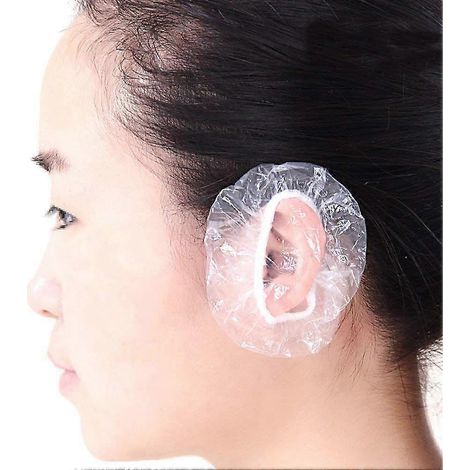 100 protège-oreilles jetables transparents pour la douche (1/5)