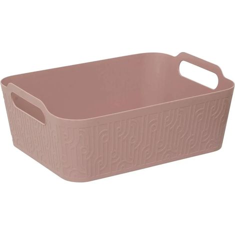 Panier de Rangement Design "Arche" 36cm Rose Clair (1/2)