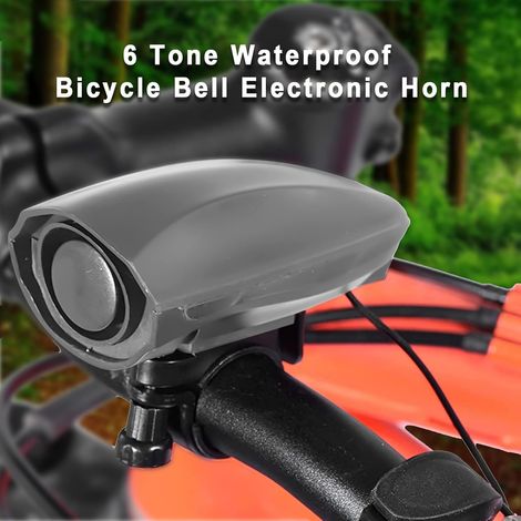 Cloches de vélo, ABS 6 Sons klaxon électrique Fort Anneau de Sonnerie avec Clip Anti-dérapant