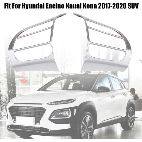 Volant garniture cadre intérieur voiture pour Hyundai Kona Encino Kauai 2017-2020 SUV argent (1/5)