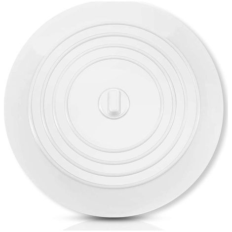 ✮French Brand✮- Bathtub Plug 5 Colors✮Lifetime Warranty✮- Kitchen Sink Plug 15.2 CM Bathroom and Kitchen Sink Plug- Silicone Suction Cup Plug (White) (1/5)