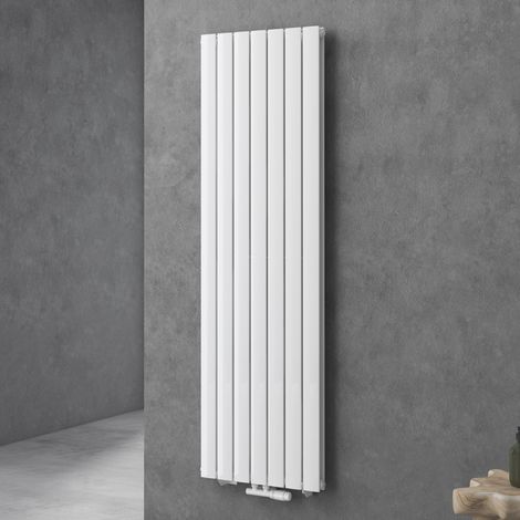 Doporro – Radiateur vertical à eau chaude en acier 180x54cm – Puissance 1830W – Montage mural pour salle de bain – Double couche blanc